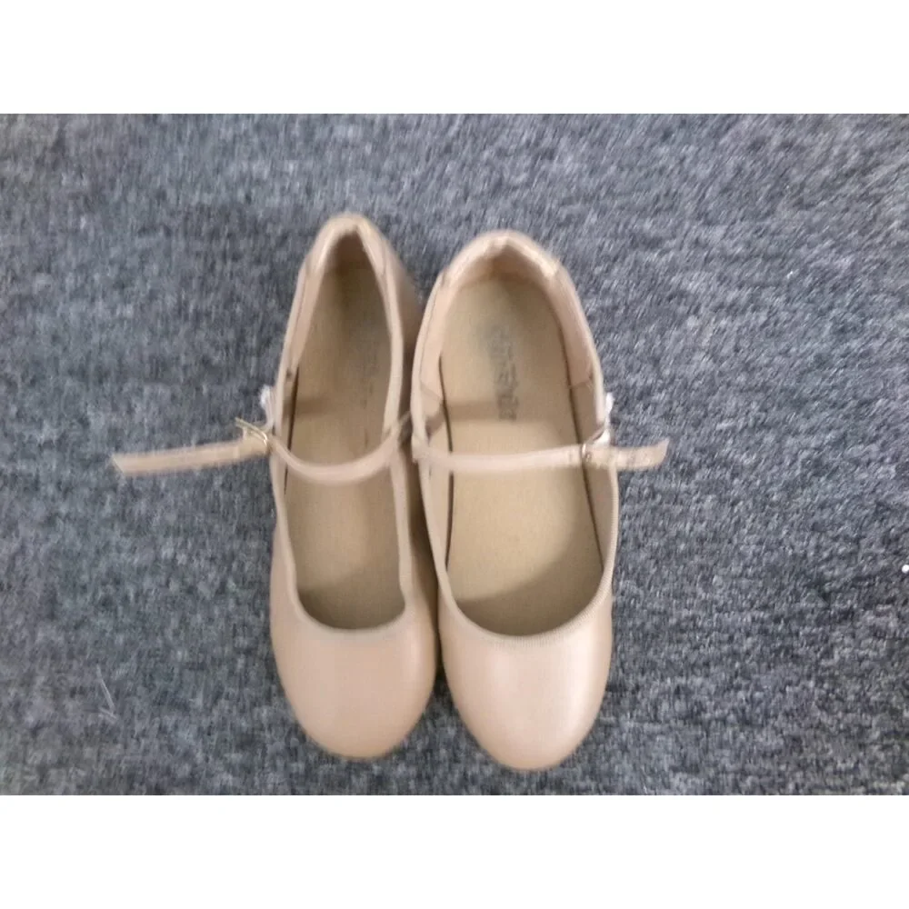 Pre-Owned Dance Tan Tap Shoes Danshuz 752 Girls 4M Mary Jane Buckle